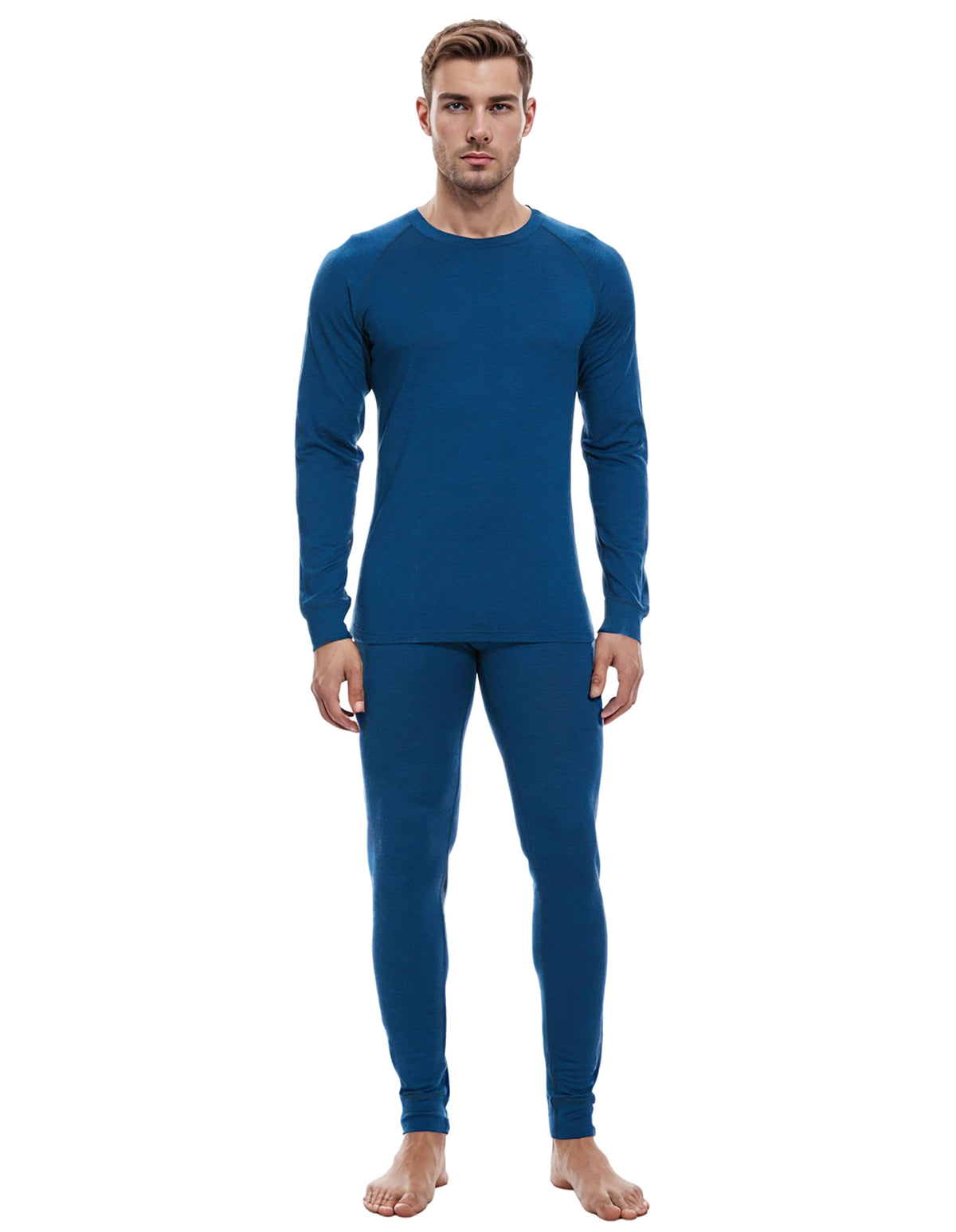 Men's Merino Wool Base Layer Sets Long Johns Thermal Underwear Ski Winter