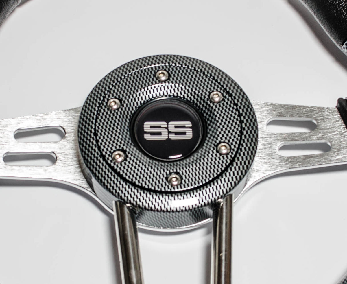 12.5 Inch Carbon Fiber Golf Cart Steering Wheel for EZGO Club Car Yamaha