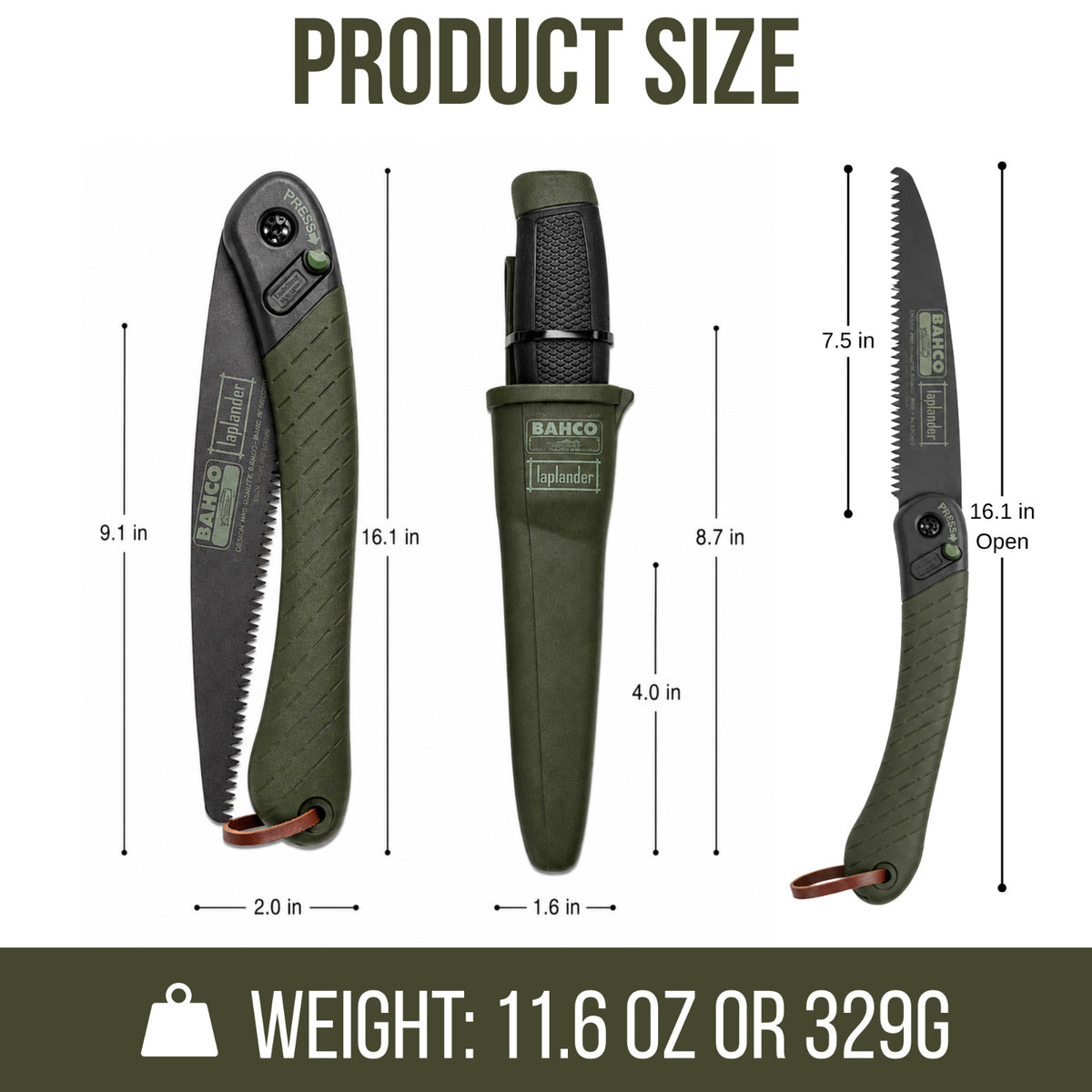Folding Saw & Knife Set for Camping Hunting Bushcraft Outdoor Gear