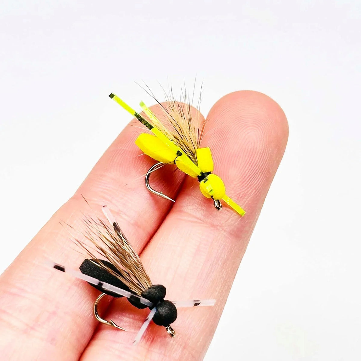 10 Pcs Fly Fishing Lures Dry Flies Mayfly Foam Body Topwater Baits for Trout Bass Salmon