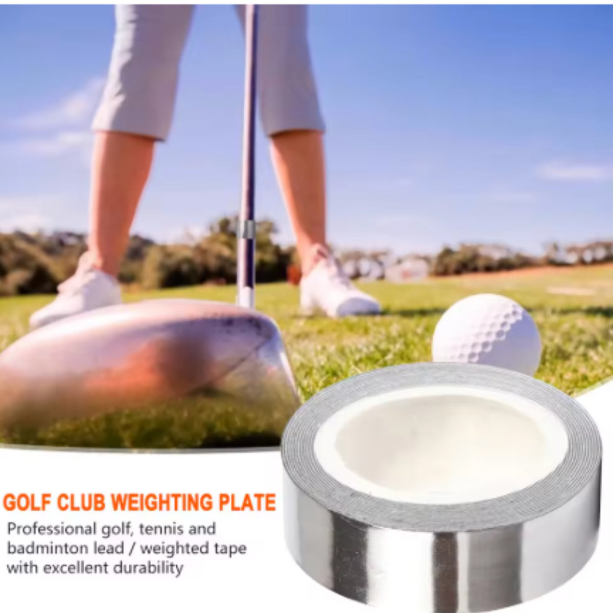 Golf Lead Tape Roll for Club Weight Adjustment 100x1/2 Inch