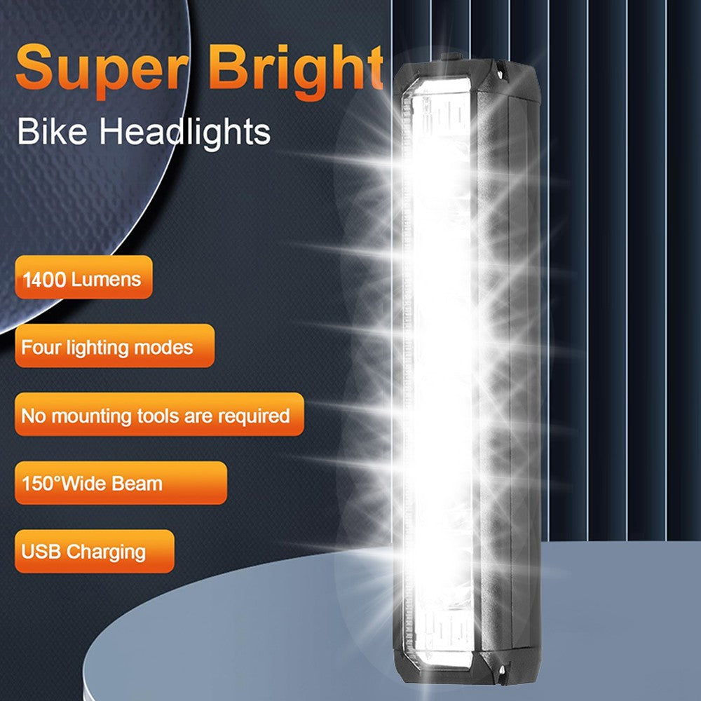 Rechargeable LED Bicycle Light Front Bike Lamp 1400 Lumens Waterproof