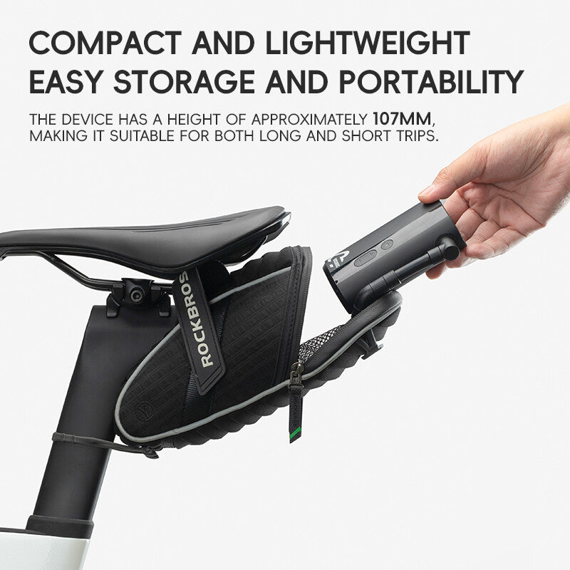 Portable Electric Bike Tire Pump 150PSI Mini Inflator with 5000mAh Battery