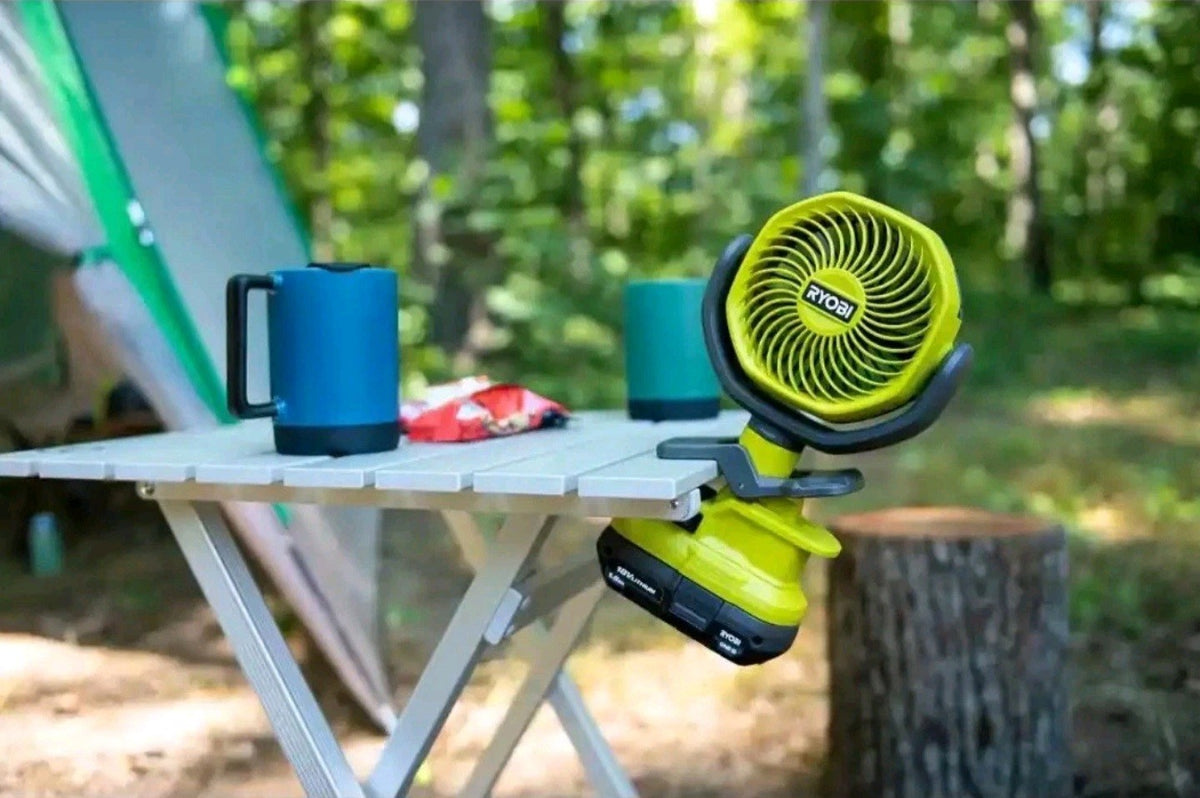 Ryobi ONE+ 18V Cordless Camping Multi-Tool Kit with Lantern, Fan & Battery