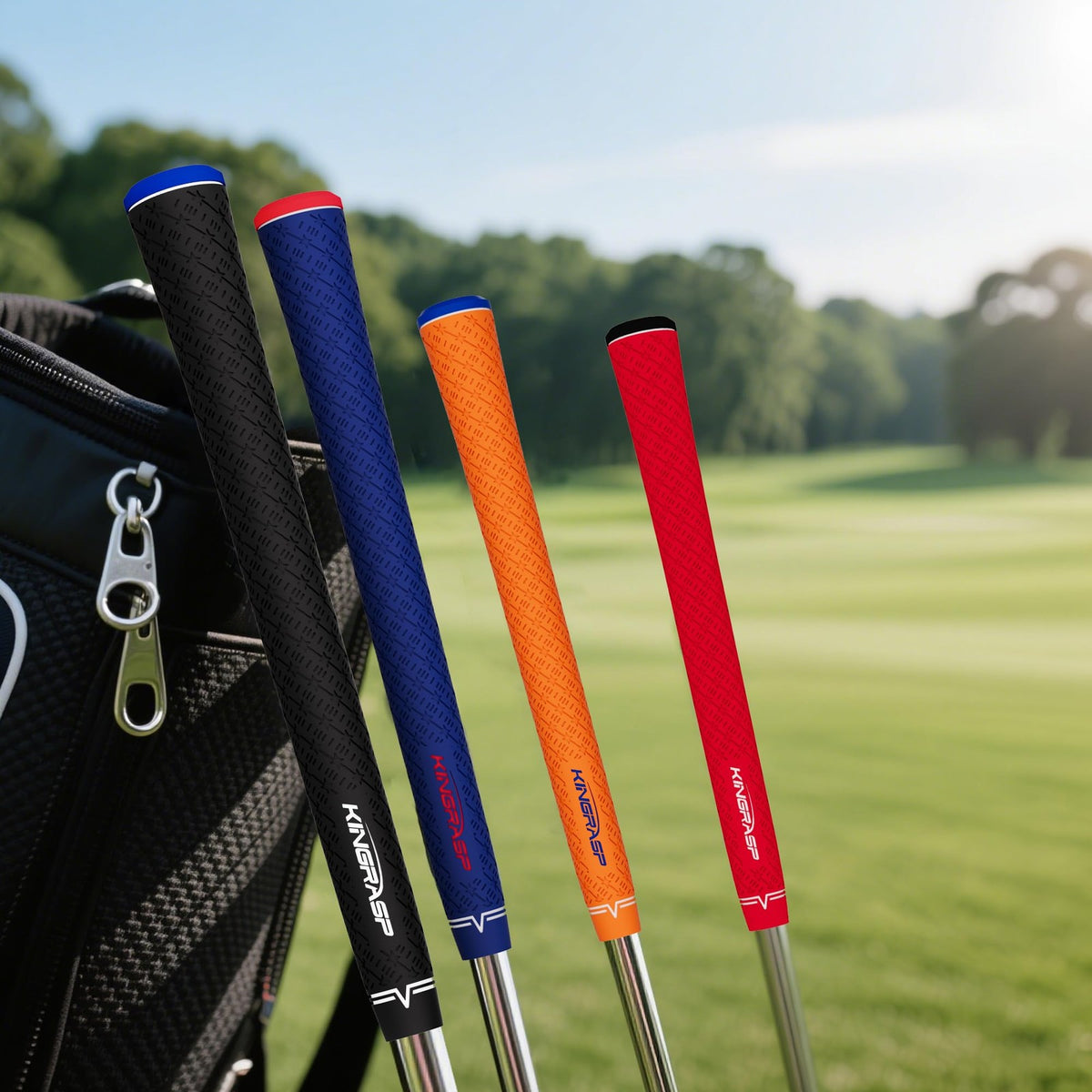 Golf Club Grips Set 13 Soft Rubber Multi-Compound Orange Standard