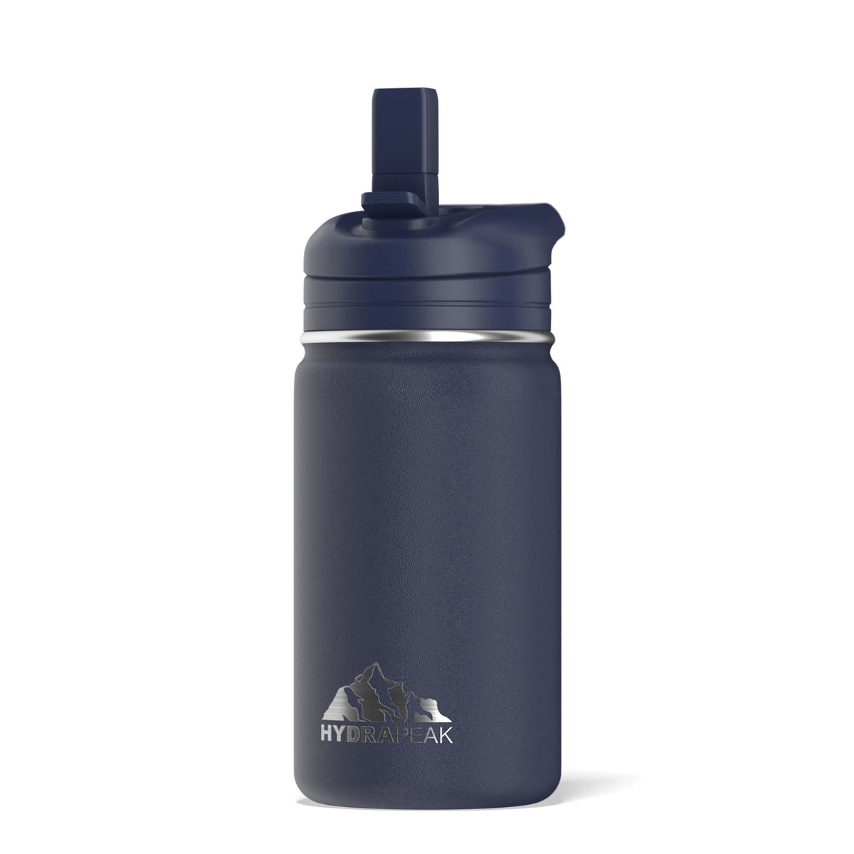 Insulated Stainless Steel Water Bottle with Straw Lid - 14oz BPA Free Navy