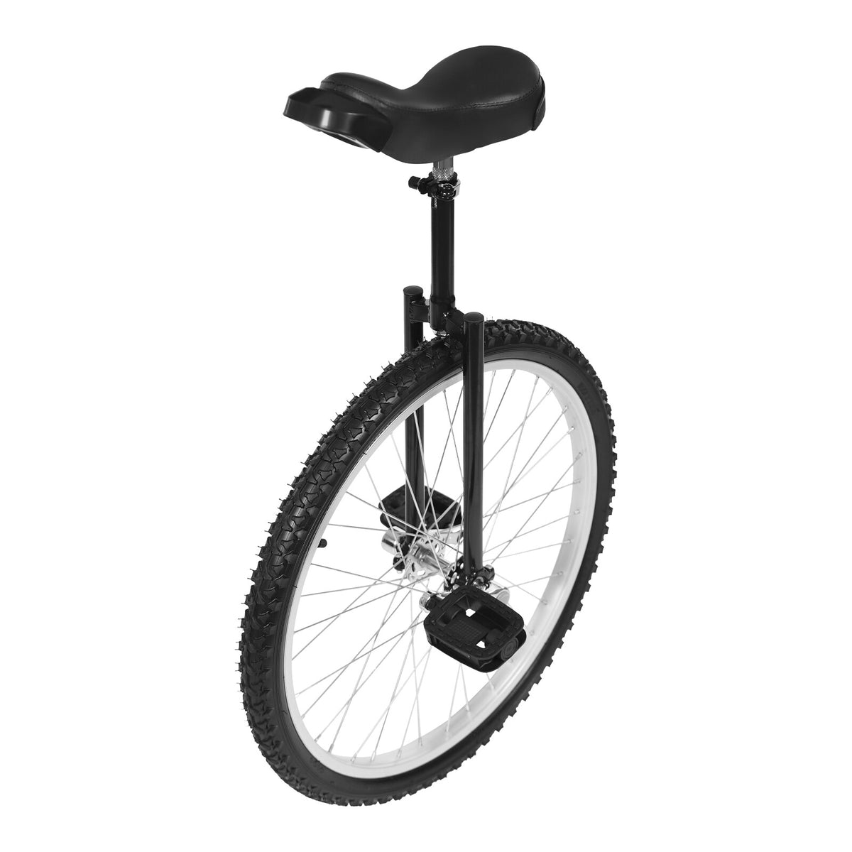 24 Inch Adjustable Unicycle for Adults - Steel Frame, Lightweight & Stable