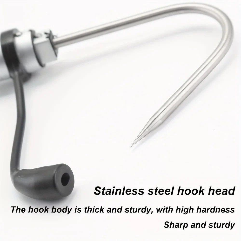 Telescopic Fishing Gaff with Wear-Resistant Handle - Stainless Steel Hook Outdoor