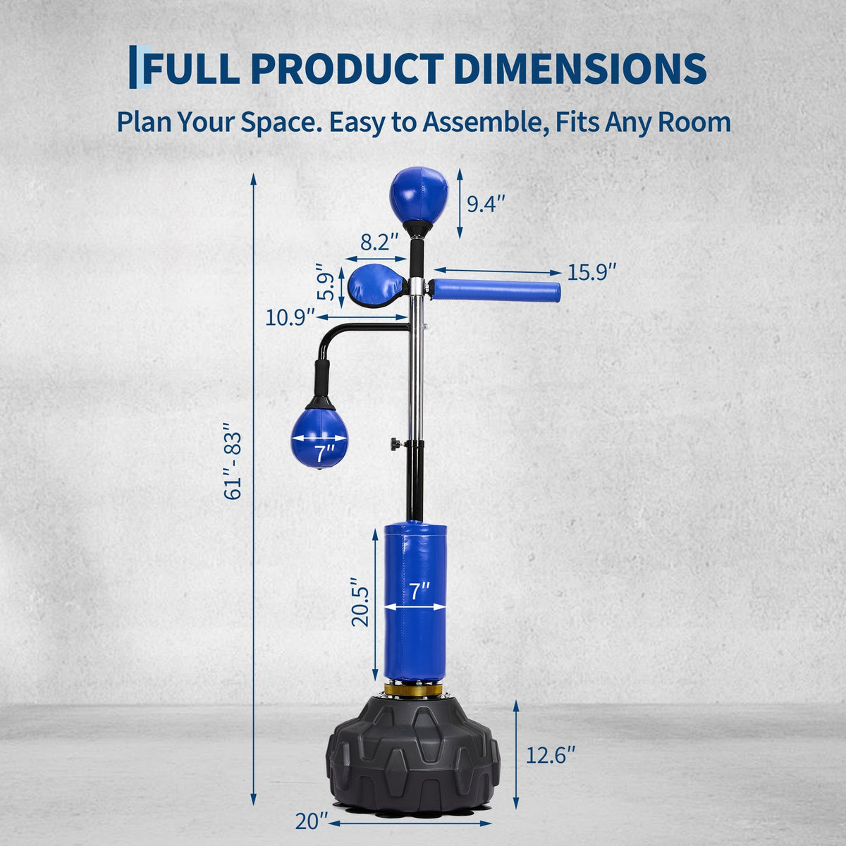 Adjustable Freestanding Punching Bag Stand for Boxing & MMA Training