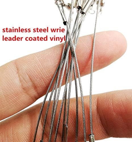 Saltwater Fishing Wire Leaders 10pcs, 1/2/3 Arm Hi-Lo Rig for Deep-Sea & Pier