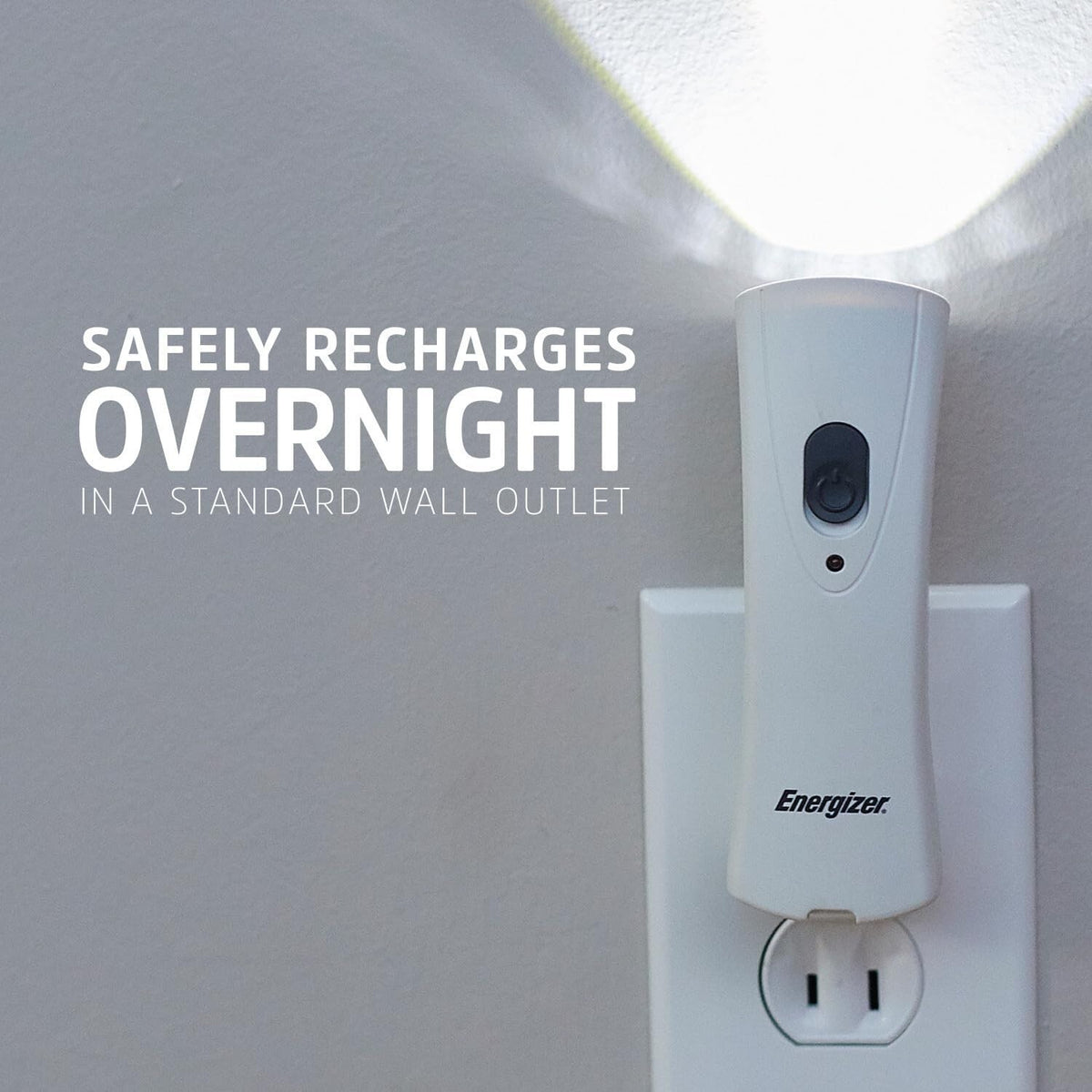Rechargeable LED Emergency Flashlight Wall Plug-In Light for Power Outages