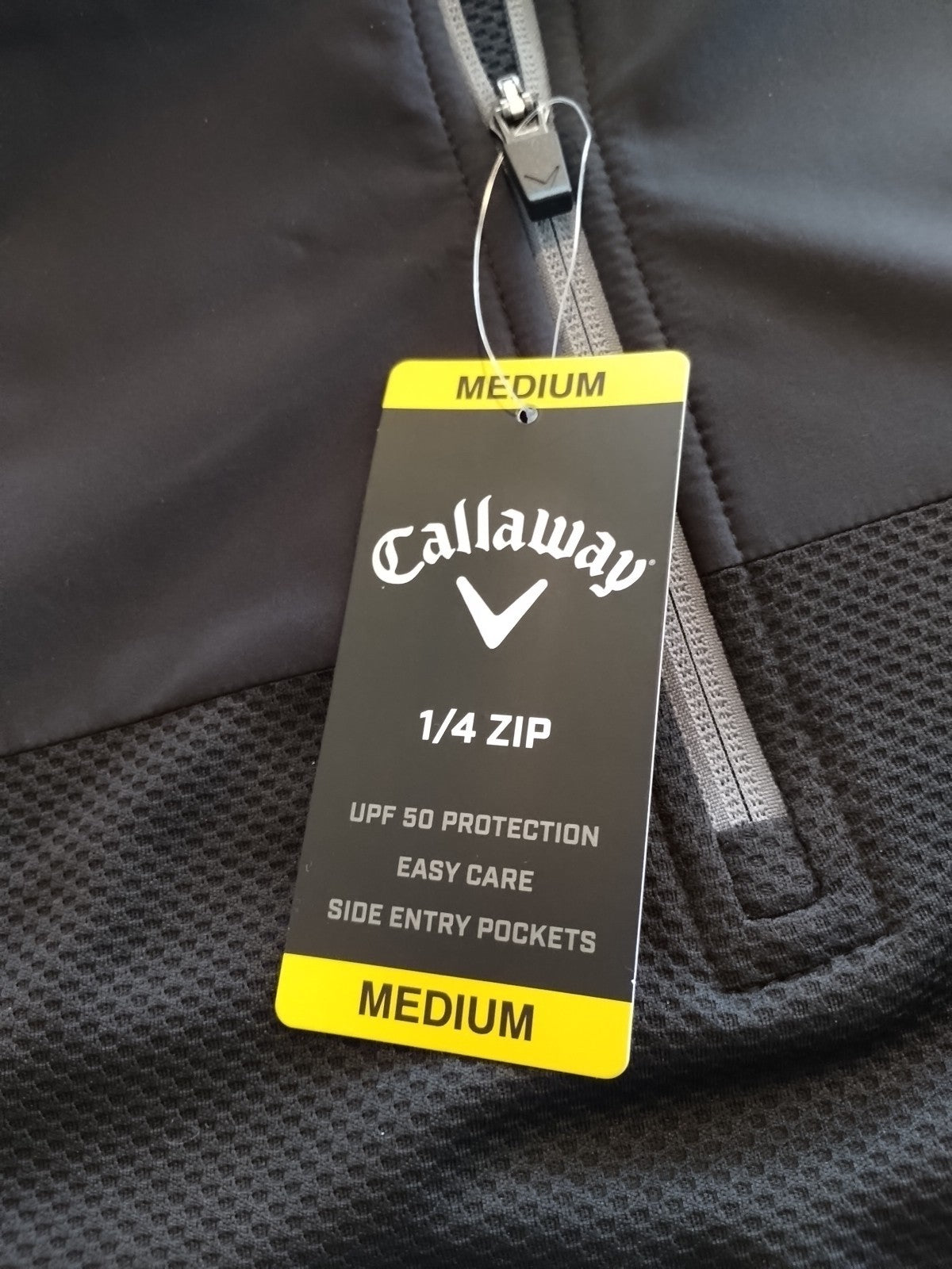 Men's Black 1/4 Zip Pullover - Activewear with UPF50 Sun Protection