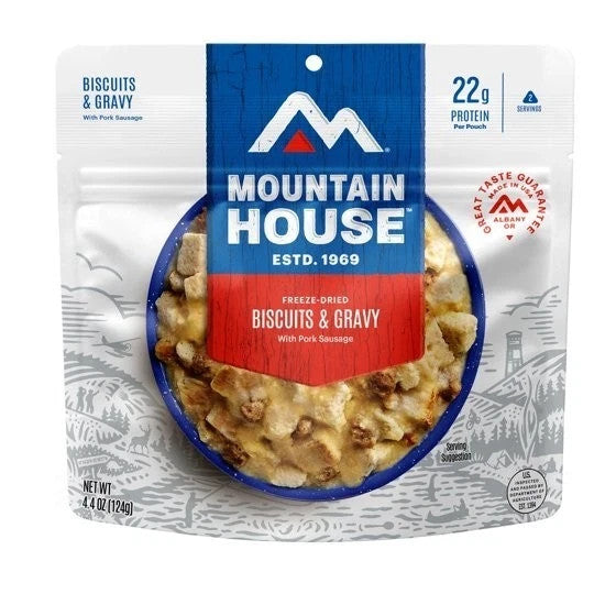 Freeze-Dried Biscuits & Gravy for Camping - 2 Servings