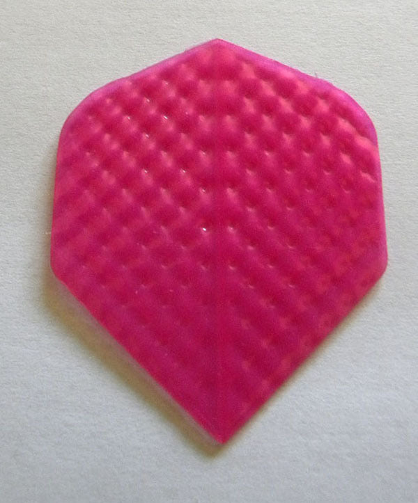 Dart Flights Set - 5 Embossed Pink Translucent Stands