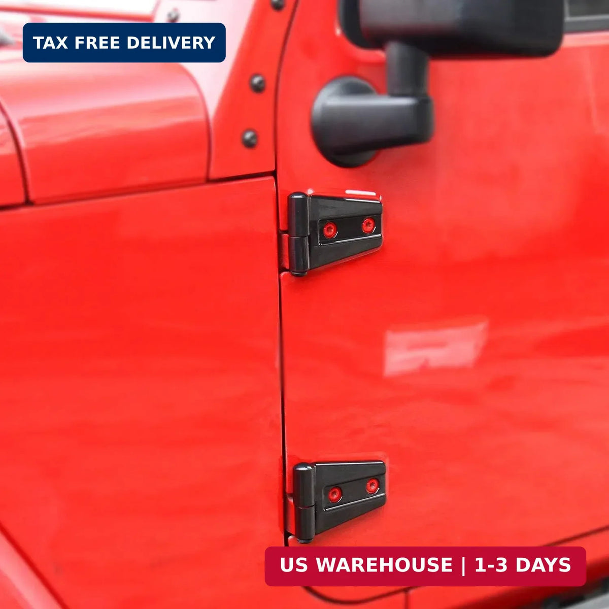 Jeep Wrangler Door Hinge Cover Set - Exterior Trim Accessories, Black