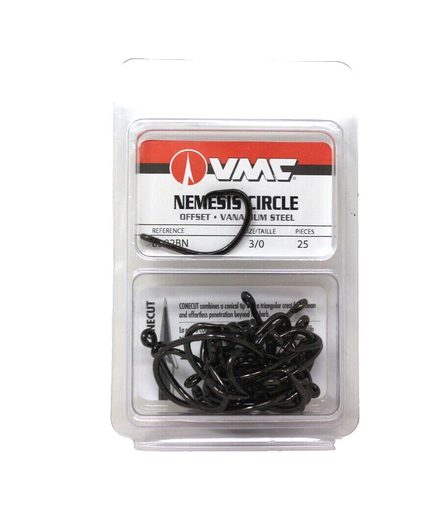 Saltwater Fishing Circle Hooks 3/0 Pack of 25 Extra-Strong Vanadium Steel