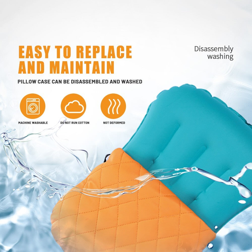 Portable Travel Inflatable Air Pillow with Pouch for Camping & Hiking