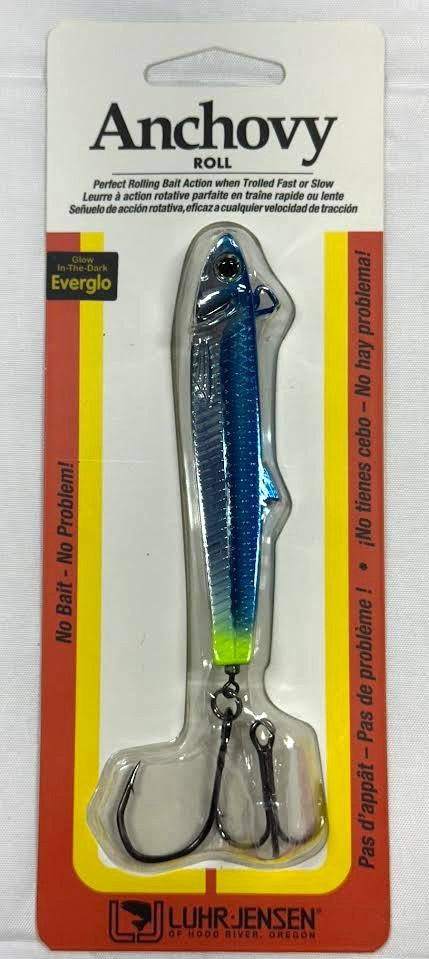 Anchovy Roll 3.5" Glow Blue Breeze Fishing Bait