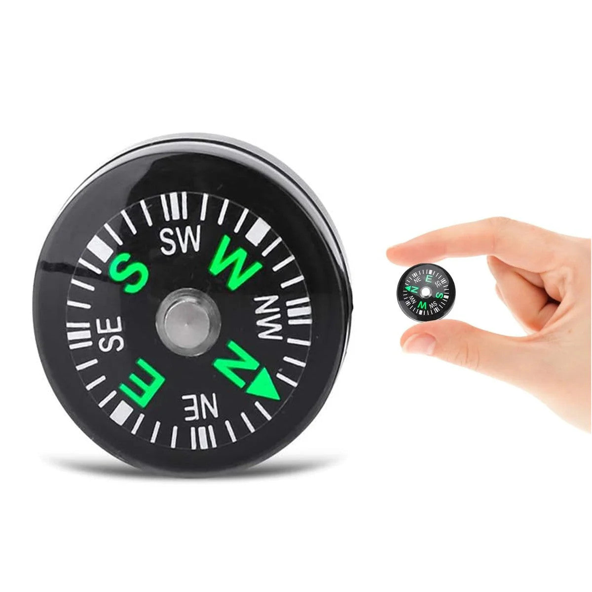 Portable Pocket Oil Filled Compass for Outdoor Hiking Camping Green