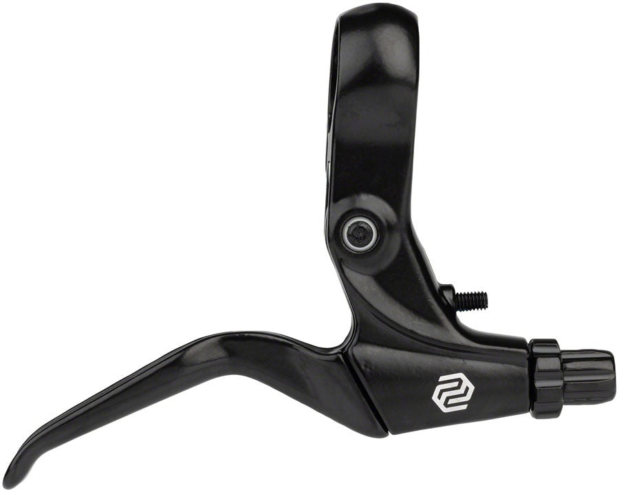 Bike Brake Lever Set - Long Pull, 2-Finger, Reach Adjustable, Black