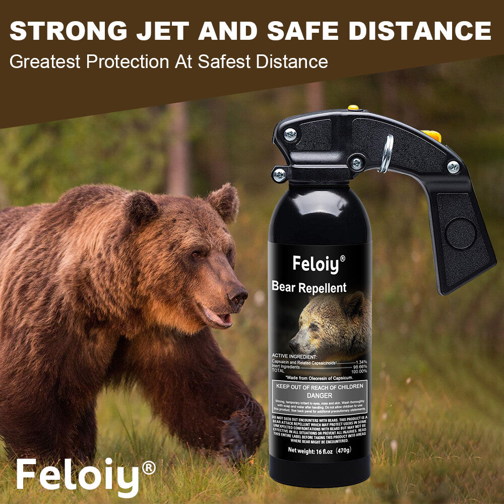 Bear Spray 16 oz - Maximum Strength Self-Defense with Holster