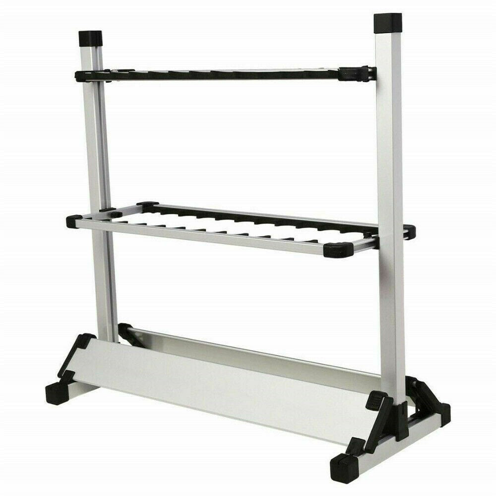 Portable Aluminum Fishing Rod Holder Rack Stand for 24 Poles