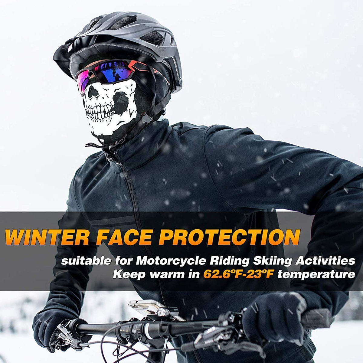 Unisex Skull Ski Mask Balaclava Ghost Bandana Full Face Mask for Outdoor Activities