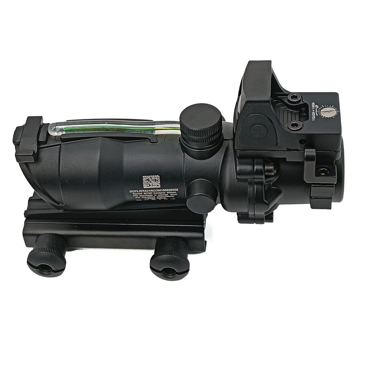 Fiber Optic Green Dot Sight 4x32 Scope for Rifles - Military-Grade, Waterproof