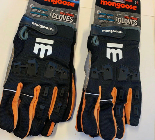 Bicycle Gloves Full Finger Padded MTB BMX Bike Gloves L/XL Black