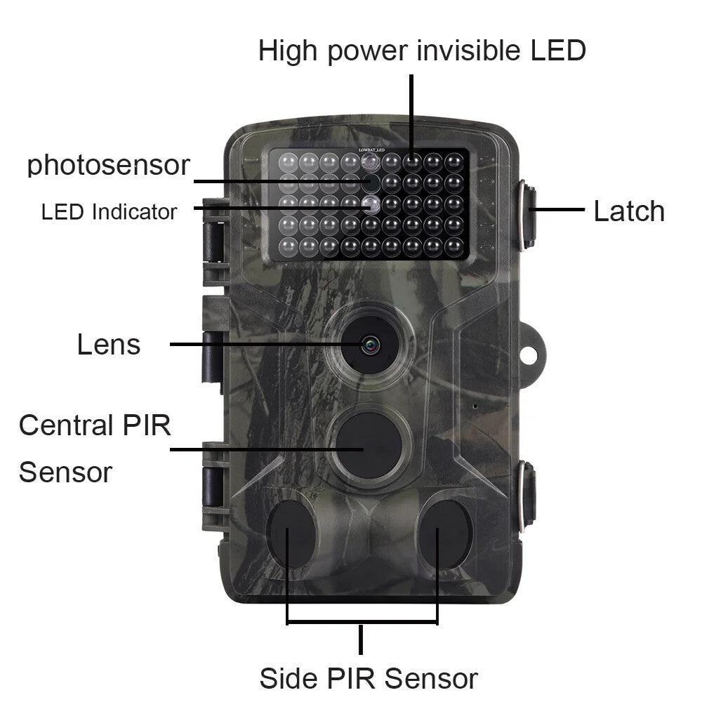 50MP 4K Wildlife Trail Camera Night Vision Waterproof Motion Camera