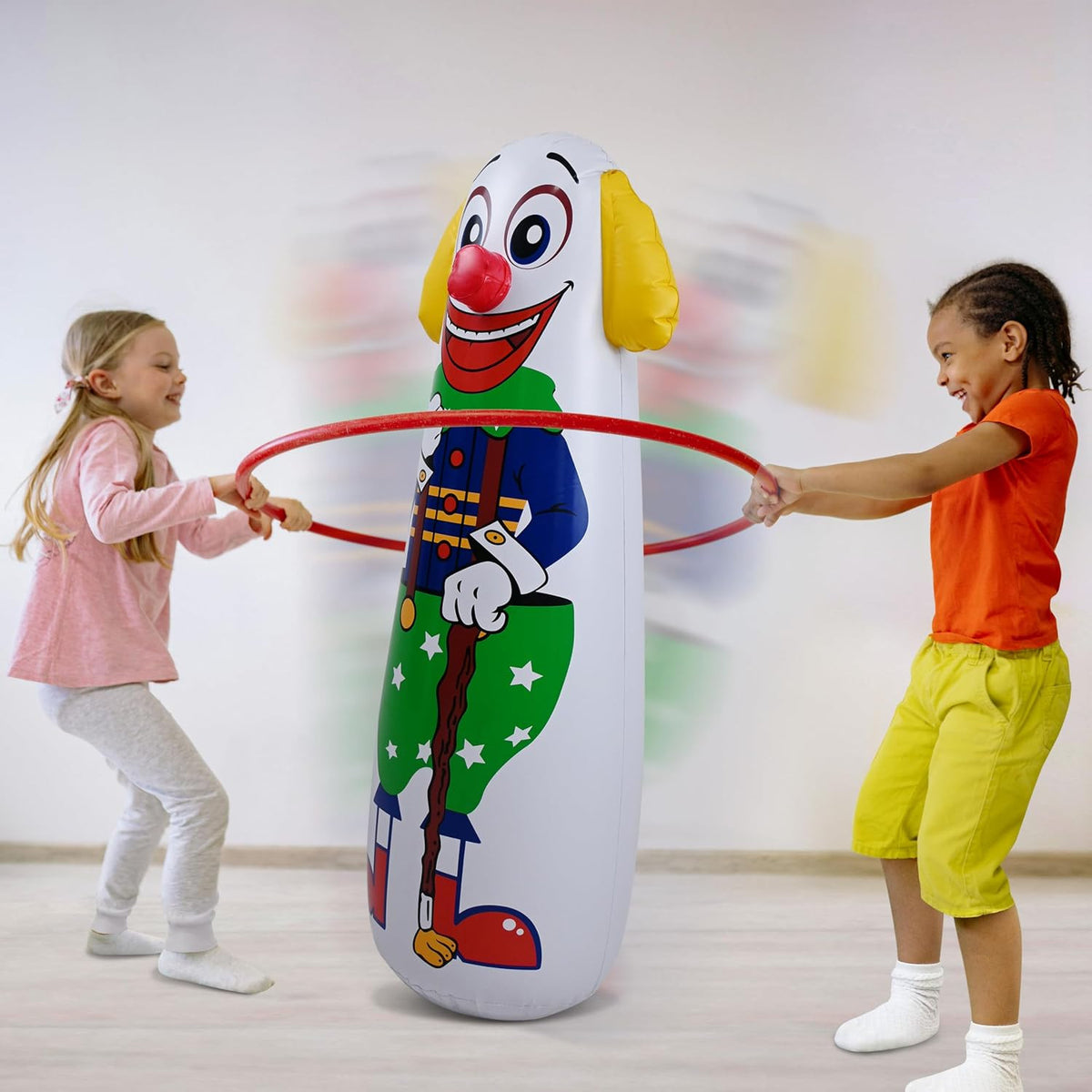 Inflatable Clown Punching Bag 42 Inches Tall Kids Indoor Outdoor Play Toy