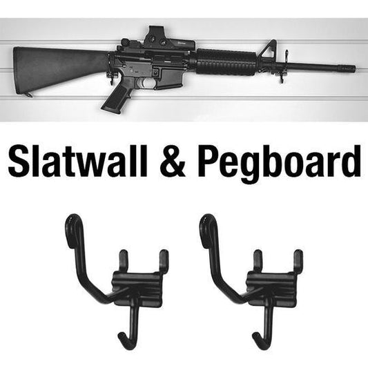 Horizontal Gun Display Cradles for Slatwall & Pegboard - 10 Pack