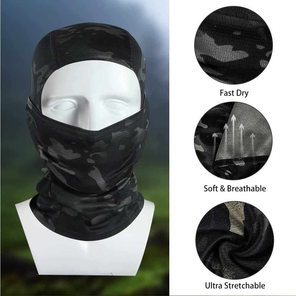 Military Camo Balaclava Mask Unisex Tactical Headwear for Outdoor Activities