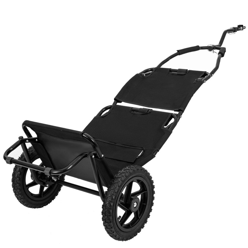 3-in-1 Bike Cargo Trailer Folding Wagon with 12-Inch Wheels Carbon Steel