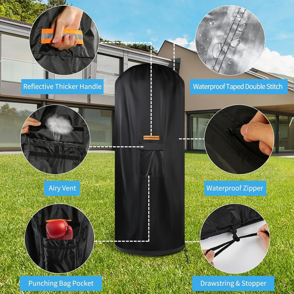 Full Coverage Punching Bag Protector Cover for Heavy Boxing Bags