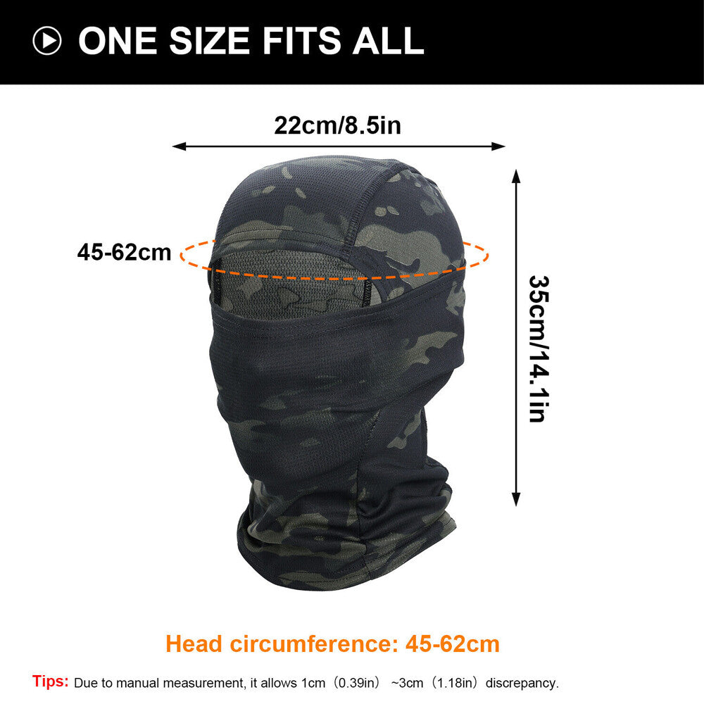 Full Face Mask Balaclava Hood for Cycling, Hunting, Skiing & Outdoor Activities