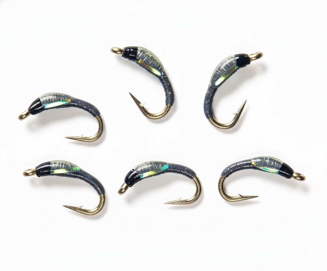 Premium Trout Flies - Midge Nymph Emerger Gray, All Hook Sizes