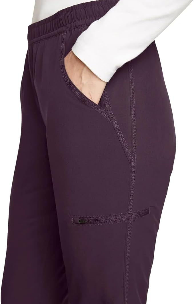 Women's Fleece-Lined Pants - Purple, Size 16, Warm Cozy Winter Leggings