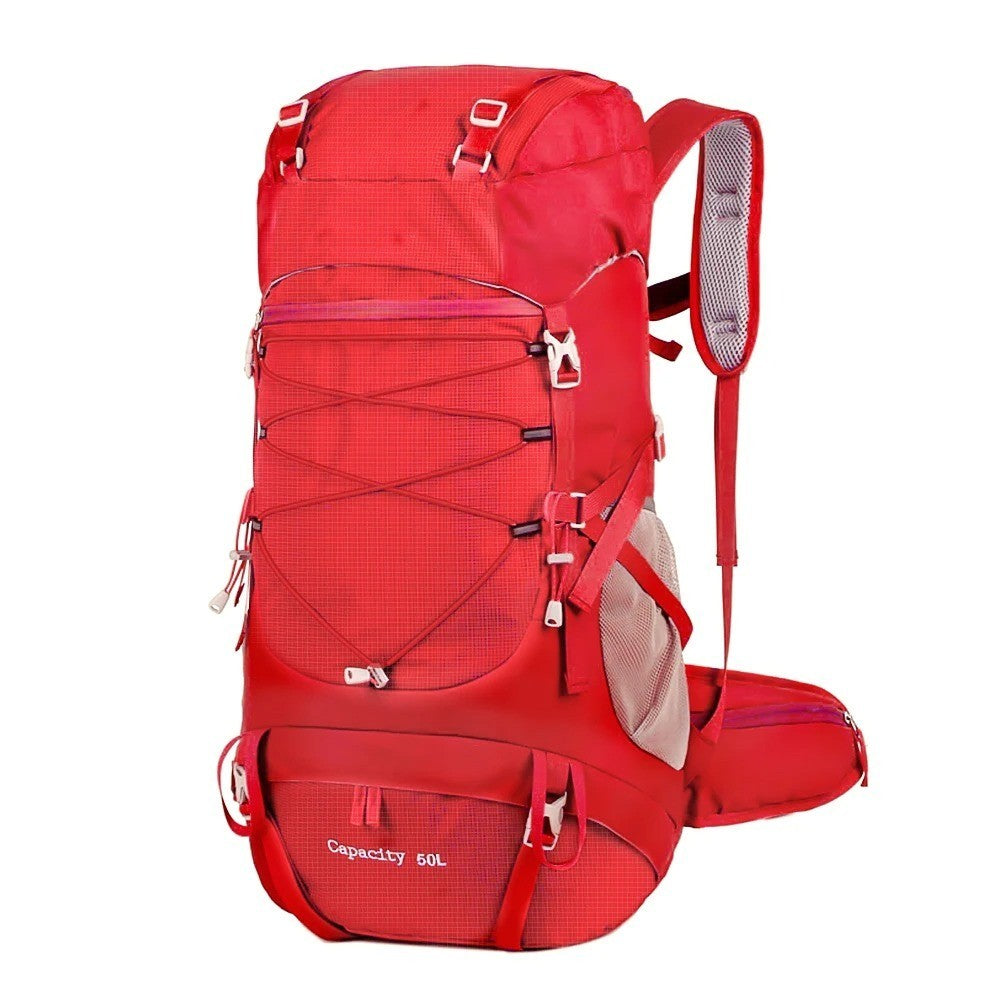 Lightweight 50L Hiking Backpack with Rain Cover - Breathable & Durable