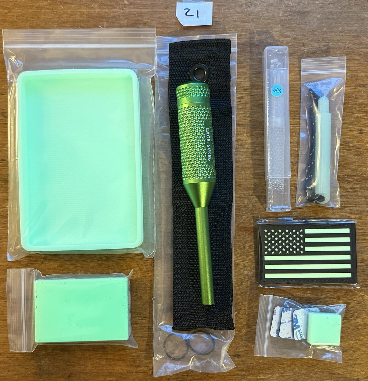 Glow-in-the-Dark Pen & Multi-Bit Screwdriver Set with Glow Patches