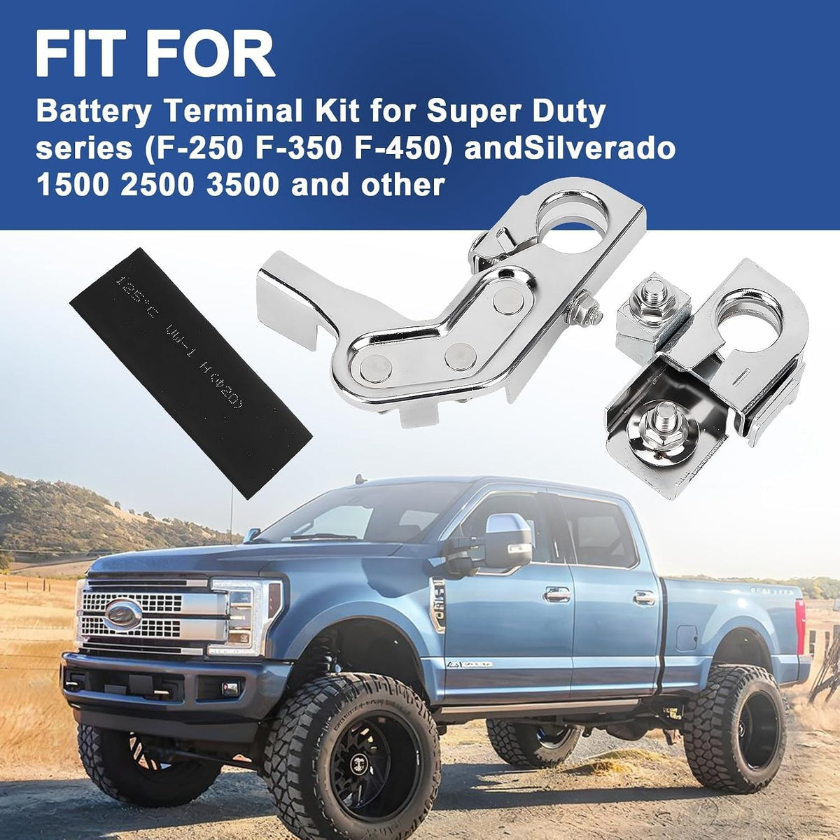 Battery Terminal Set for Super Duty F-250 F-350 F-450 Pickup Trucks