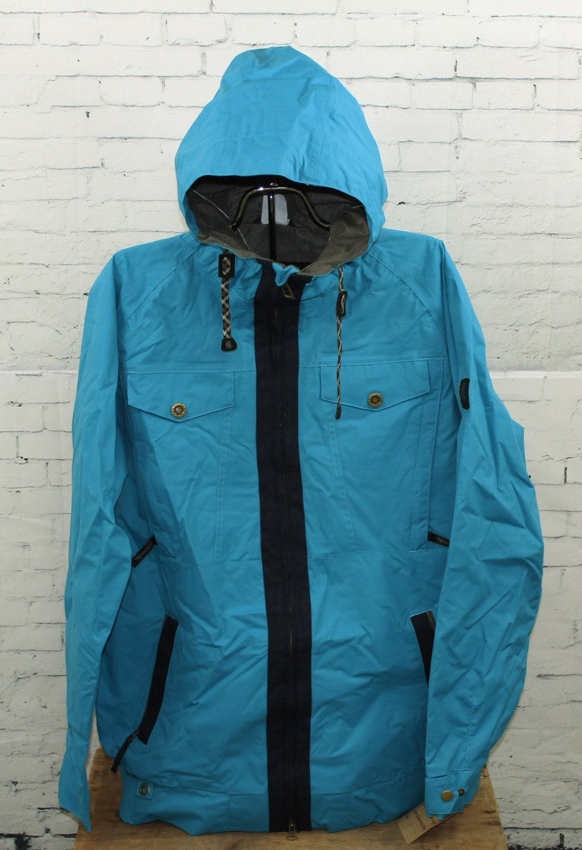 Ride Mens Cappel Riot Snowboard Shell Jacket Large Seaport Blue