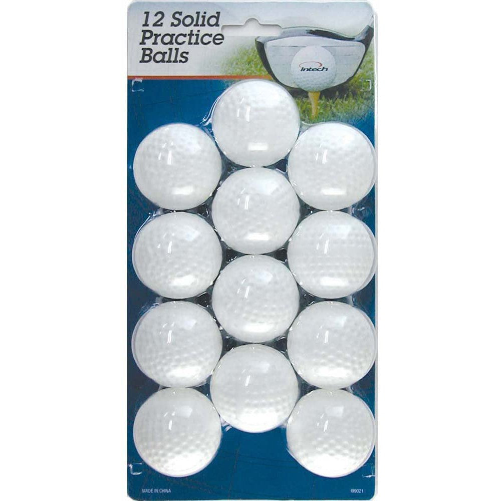 Practice Golf Balls - White 1 Dozen Indoor/Outdoor Training Balls