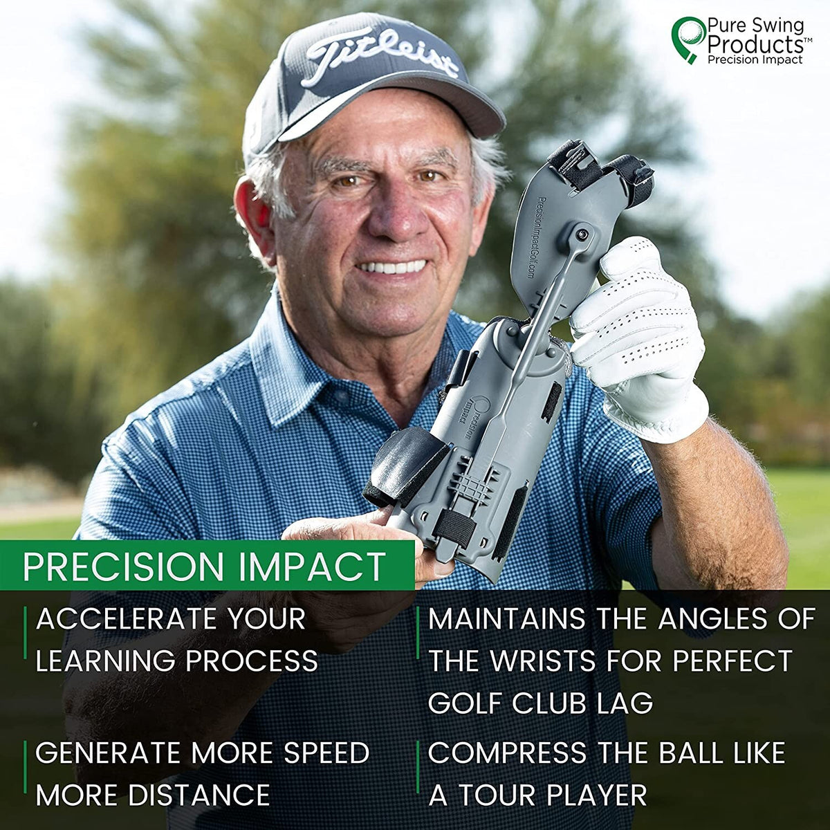 Pure Swing Precision Impact Golf Trainer | Right Handed Wrist