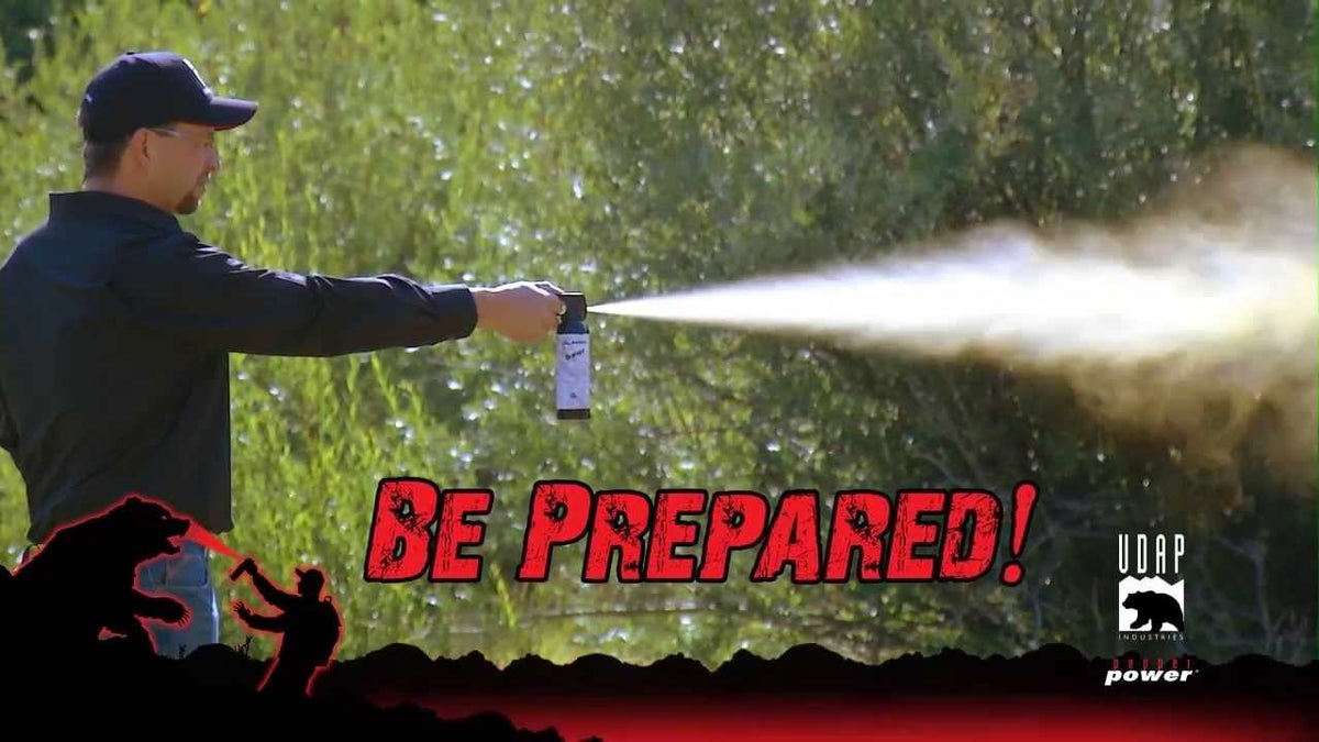 12V Pepper Bear Spray with Holster - 2 Pack, Up to 35 Ft Range, Non-Lethal Deterrent