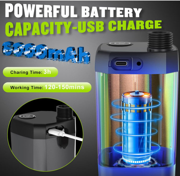 Portable Camping Shower 6000mAh with LED Display Water Temperature Control