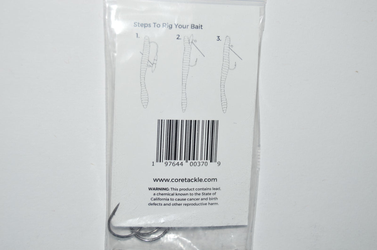 3 Pack Fishing Hooks Size 1 Unpainted Jighead Tackle for Rigging 1/16oz