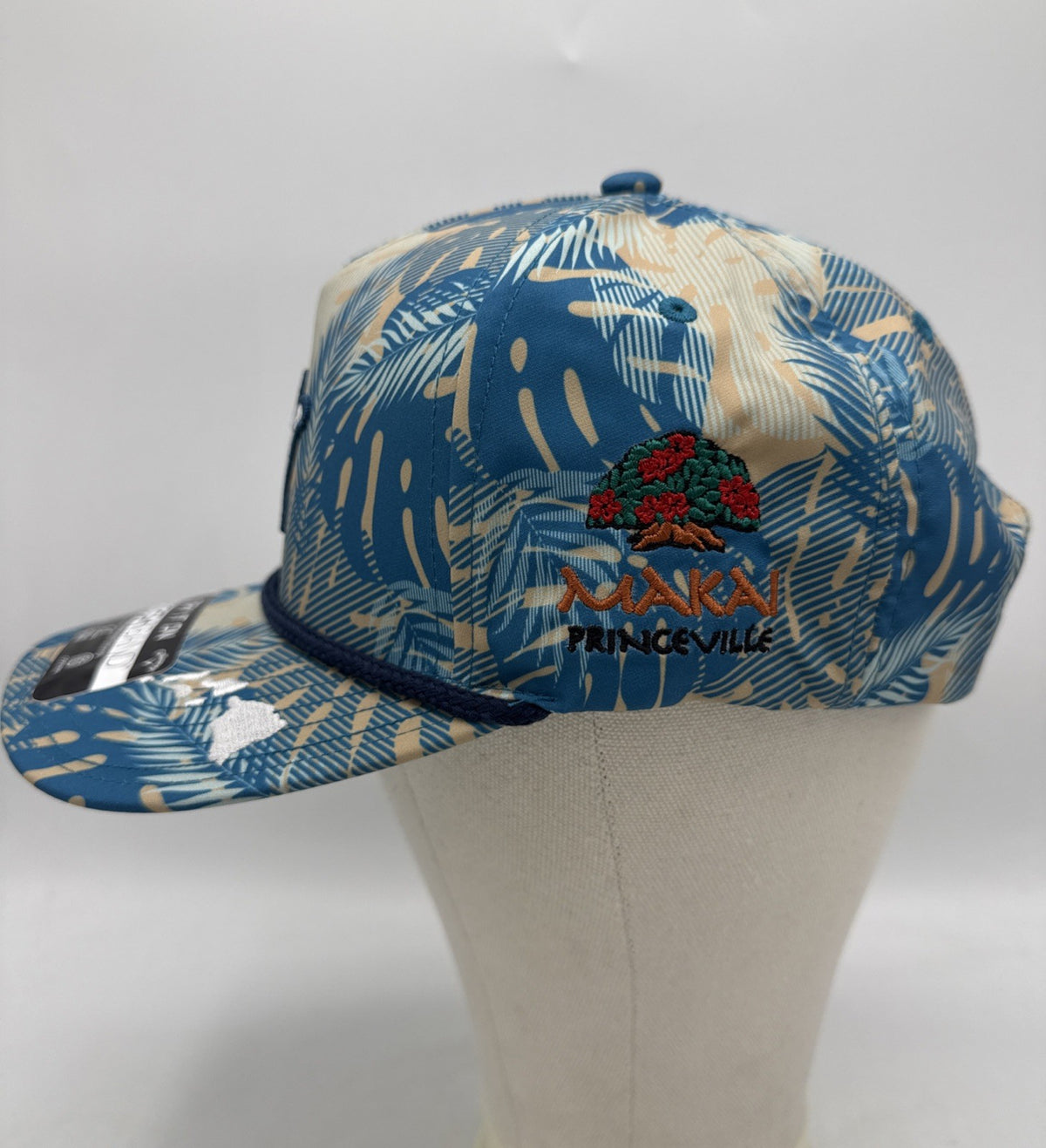 Callaway Teal Rope Detail Baseball Cap - Hawaii Shaka Style, Snap Back