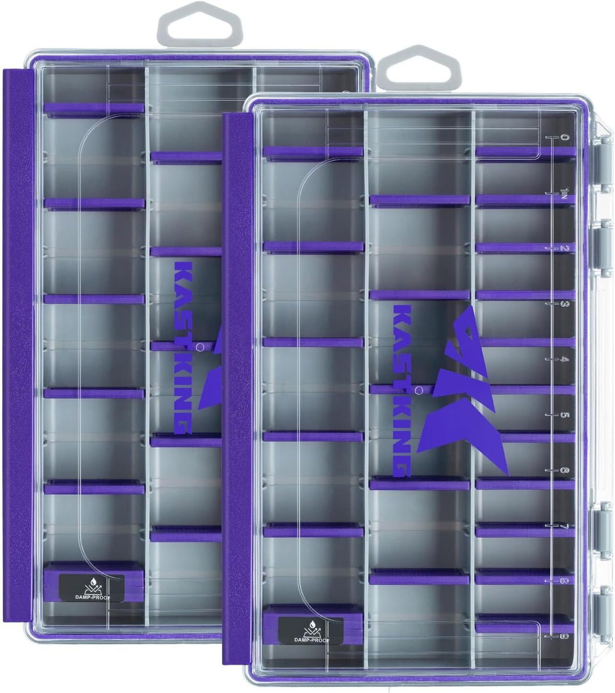 Waterproof Fishing Tackle Box with Removable Dividers - Multiple Sizes