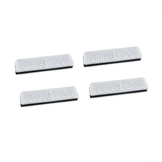 Super Bright Bicycle Pedal Reflectors - 4PCS White for Night Safety